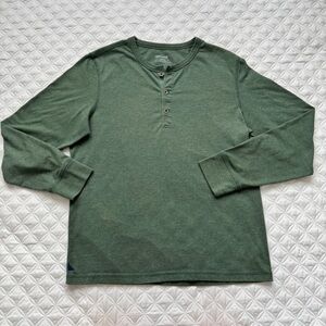 UNTUCKit Albarino Green Long Sleeve Henley Size M